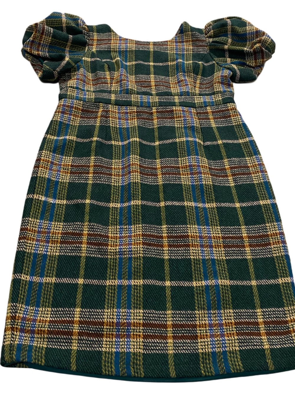 Ivy City Co Holly Plaid Tartan Puff Sleeve Midi Dress Plus Size 1x - Picture 2 of 11
